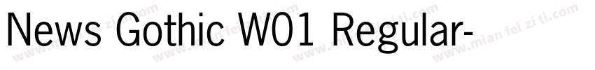 News Gothic W01 Regular字体转换